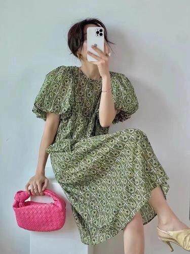 【现货】夏季新款欧货同步碎花连衣裙，女装连衣裙，1+9