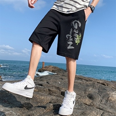 DD6451P28海景短裤男夏季宽松潮牌休闲五分薄款外穿运动夏装直筒，男装休闲裤，星座510A-1