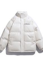 白底鳄鱼纹棉衣男手塞棉夹克PU皮棉服外套男8507P120控158，男装夹克，星座227-7