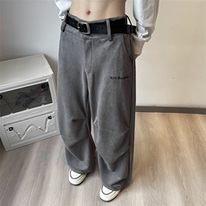 2023秋季新款宽松阔腿长裤男款潮牌ins直筒裤休闲裤K7358-P47，男装休闲裤，星座512-3