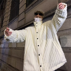 春季纯色编制布小香风外套立领米白翻领黑色M~XXL JW9307图片