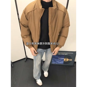 现货冬季美式休闲加厚雪山外套夹克立领纯色三防户外工装棉服图片