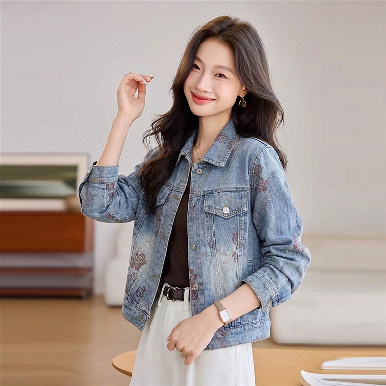 现货2026年春季休闲风牛仔短外套，女装短外套，靓衣阁
