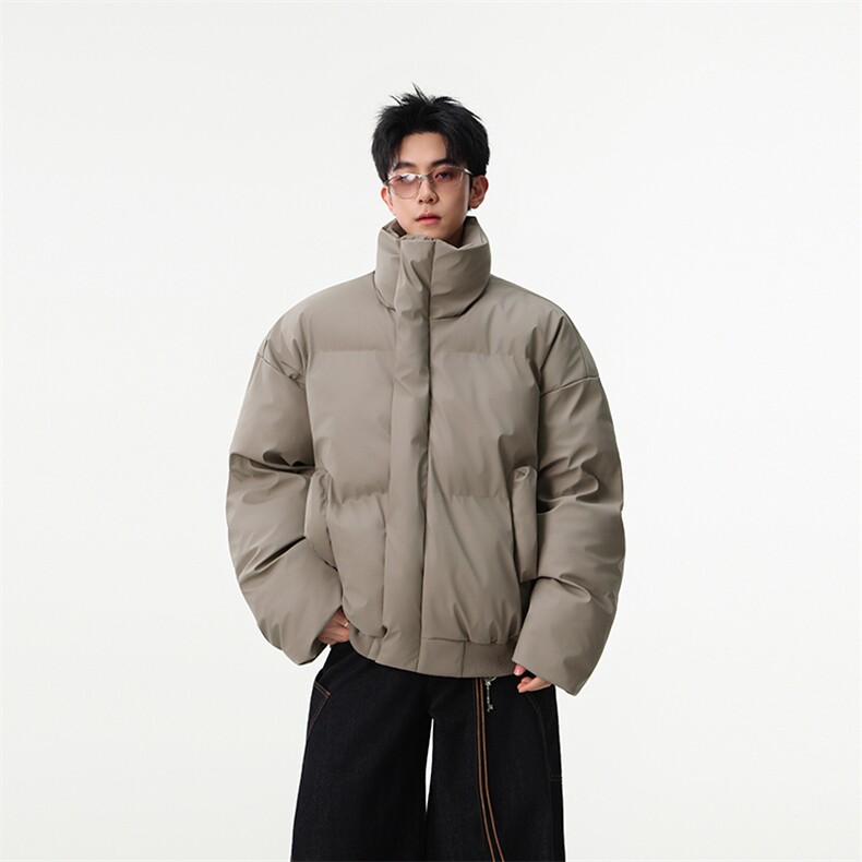 现货万件入仓供抖音得物防水防污立领pu皮棉服218-7-M120-特60,男装皮衣,星座218-7