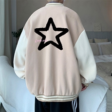 摇粒绒棒球服男大码开衫卫衣男夹克BF86286-P65，男装夹克，电商A040