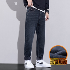 A178729JR特P60秋冬季加绒加厚美式休闲牛仔裤，男装牛仔裤，电商A178