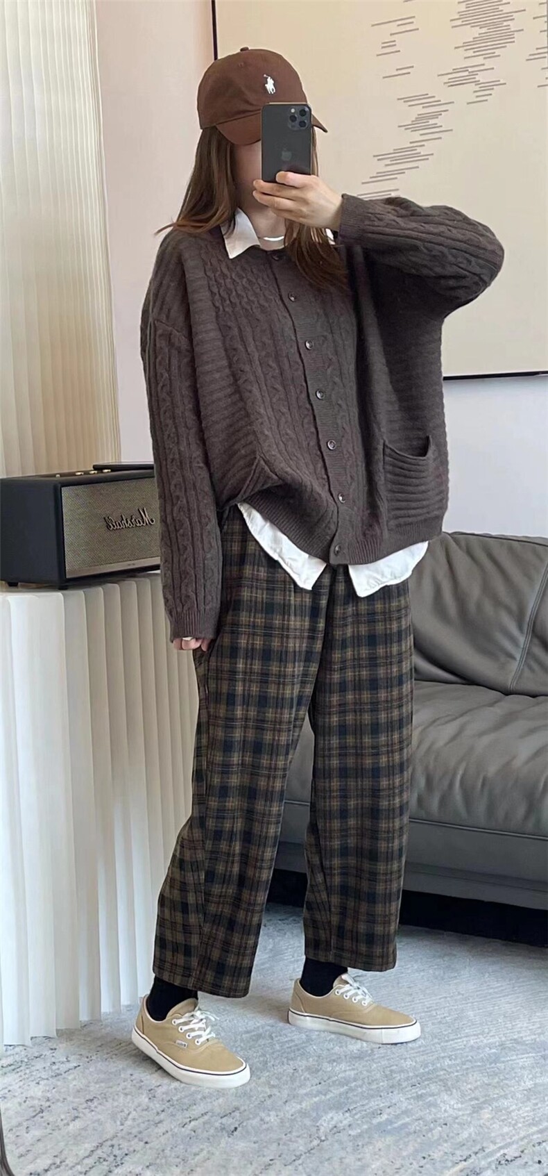 毛衣女秋冬2024新款宽松慵懒风针织衫长袖上衣,女装羊毛衫,纳慈羊绒