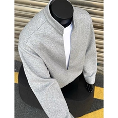 网图现货假两件层次感立领卫衣套装上衣W202-P68卫裤KK303-P50，男装休闲套装，星座1213