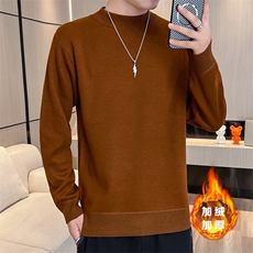 2023-403-1-M668-P26男跑量新款半高领一体绒毛衣针织衫时尚帅气，男装针织衫/毛衣，星座1018