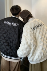 1港风情侣定制面料大码M-5XL保暖棒球领羽绒服外套8709P168控229，男装羽绒服，星座226-2