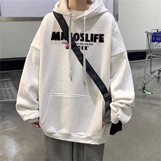 情侣美式hiphop潮牌蜘蛛印花连帽卫衣女秋冬新款加绒加厚宽松外套，女装短外套，星座506A