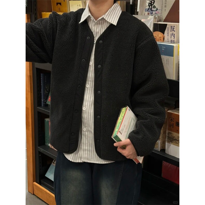 无领摇粒绒外套GS03-P85成分100聚酯纤维，女装短外套，星座1302