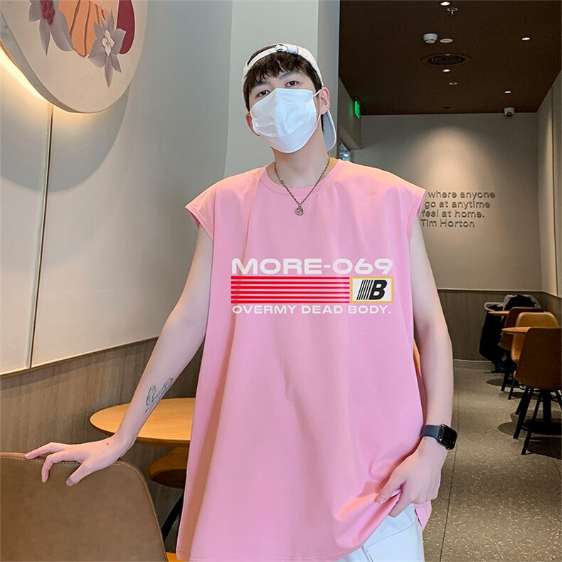 已注册直播抖音得物品质纯棉250克重磅男无袖背心T恤T572P28控39，男装背心/马甲，电商C408(原B339-1)