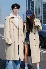 秋季中长款风衣Q5579-TP85138情侣休闲宽松百搭风衣外套男，男装风衣，电商A102