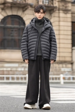 充绒210g加厚羽绒服冬季90白鸭绒连帽羽绒外套男2800-P475控898，男装羽绒服，电商A355（原A415）