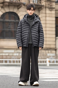 充绒210g加厚羽绒服冬季90白鸭绒连帽羽绒外套男2800-P475控898图片