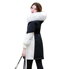 2020冬季新款优雅格调时尚气质保暖蕾丝拼接大毛领连帽派克服棉衣，女装棉衣/棉服，艾尚靓装