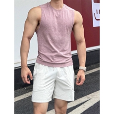 美式健身背心高弹无缝打孔针织修身无袖T恤训练运动短袖BX12P30，男装背心/马甲，电商D256-1(原A064-1)