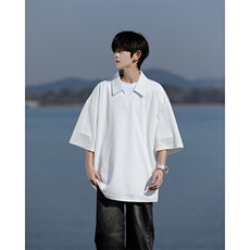 M-8XLv领冰丝短袖Polo衫特大码宽松凉感半袖翻领T恤衫DX1202/P30，男装T恤，电商B238