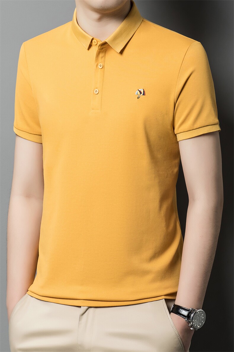 时尚百搭Polo衫翻领夏季男士休闲纯色短袖T恤半袖体恤衫SW526-P60,男装Polo衫,星座1105-3