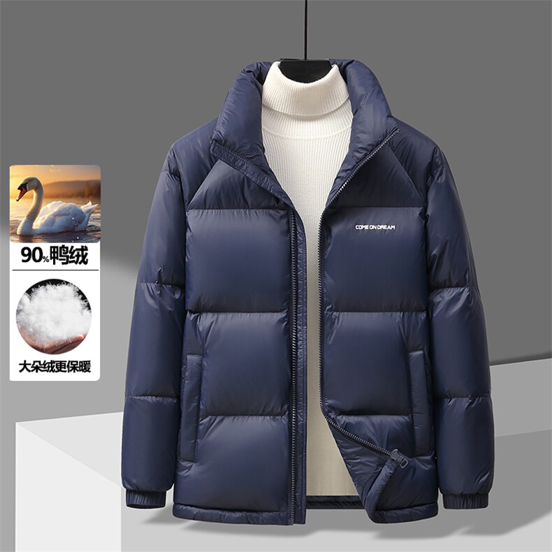 冬季加厚立领羽绒服印花字母宽松休闲外套羽绒衣A266-YR2513-P215图片