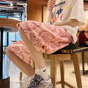 夏季新款港风大码小熊印花短裤M-5XL-DK2212-P30图片
