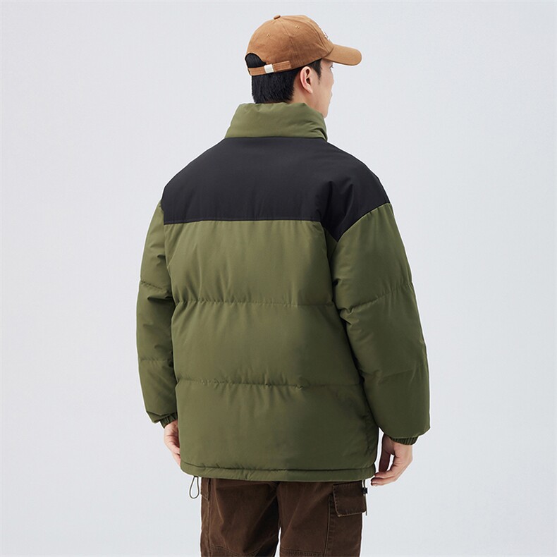 现货抖音得物品质拼接撞色三防加厚棉衣外套冬季立领棉服MY88888,男装棉衣,电商A486