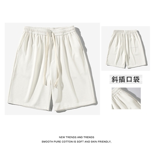 清凉肌理感短裤男士夏季美式百搭休闲裤直筒五分裤子XD2380特批32图片