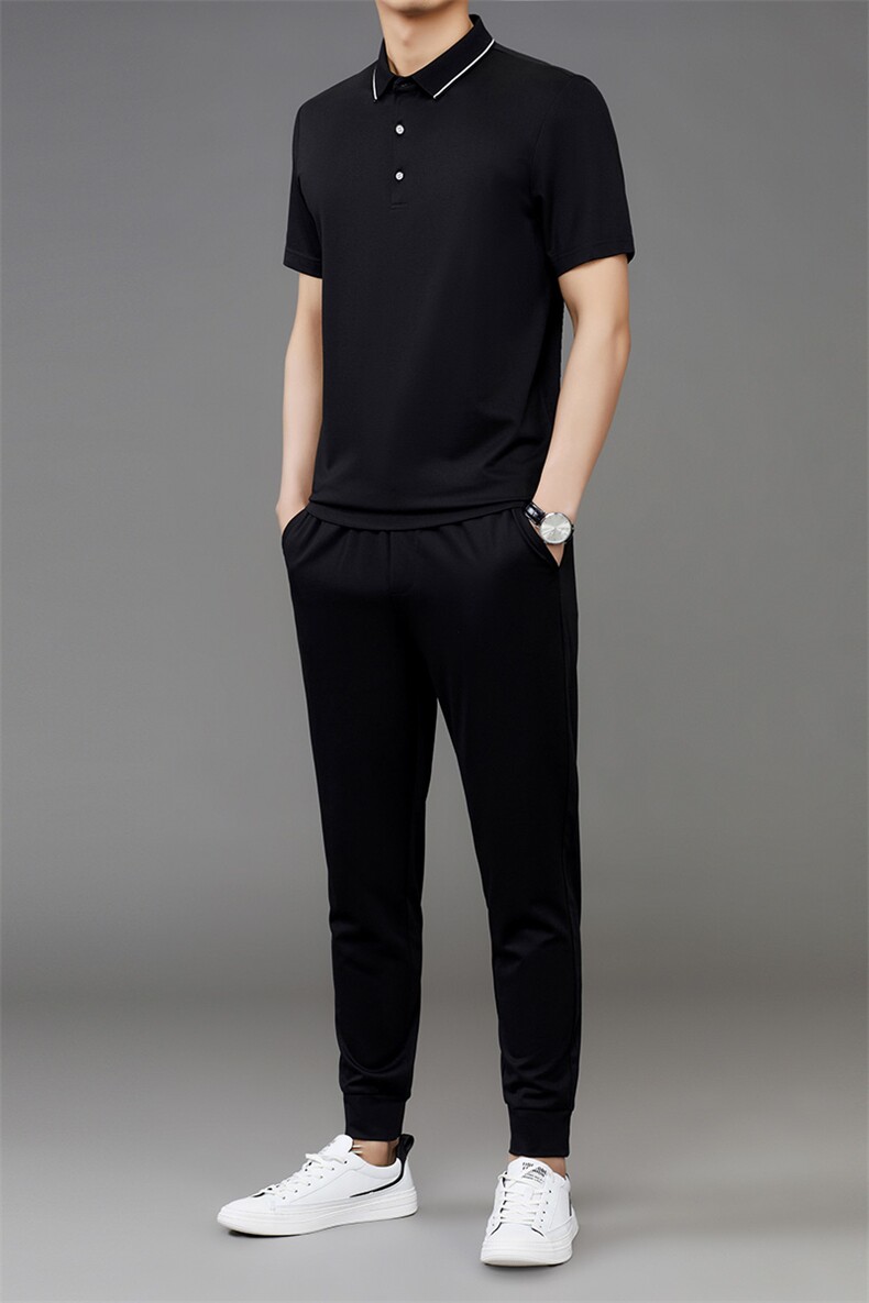 夏季中年男士运动套装短袖短裤T恤两件套运动服休闲时尚夏装套装,男装休闲套装,电商B212（原钱塘6029）