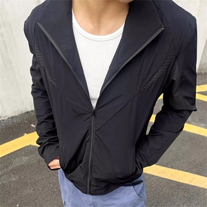 春夏款高品质冰感速干防晒服休闲户外运动外套透气弹力机能风夹克图片