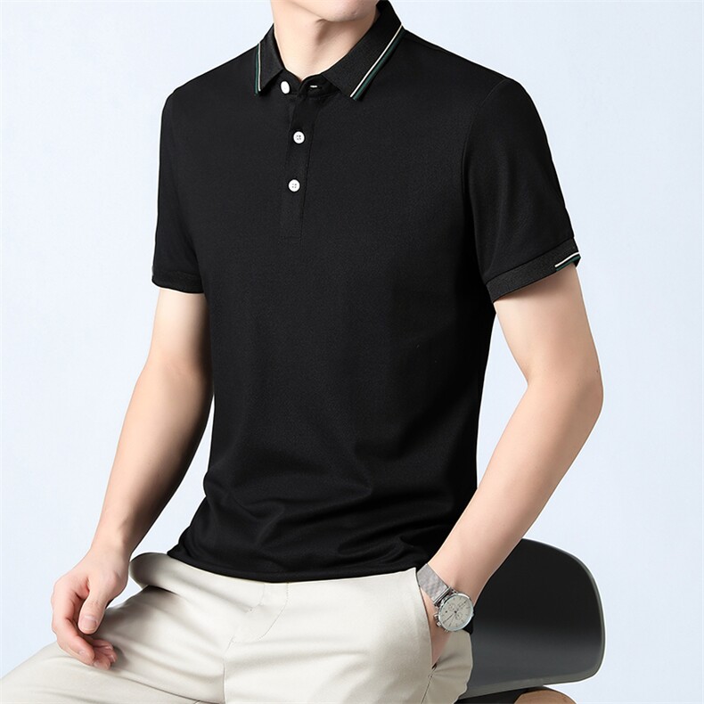 男装T恤短袖修身型商务绅士翻领2024年夏季男士polo衫BST2328-P40,男装Polo衫,星座1105-3