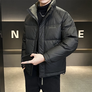 新款拼色立领羽绒服男 短款外衣 保暖羽绒外套Y611-P165图片