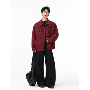水洗牛仔外套男款春美式痞帅上衣服宽松休闲工装夹克JK1330-P98图片