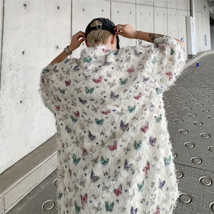 小众蝴蝶毛边流苏设计感衬衫高级感痞帅休闲外套防晒衣 C56图片