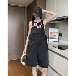217-2-K2400-P75控价118情侣连体衣背带裤男短裤工装休闲裤女图片