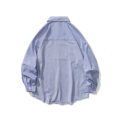 2025春季现货高品质拼接条纹宽松长袖衬衫潮CS163P50，男装衬衫，星座1504（原917）