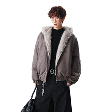 主推冬季连帽新款宽松/座山雕外套潮加厚棉衣XZ102B-1M817-P115，男装棉衣，星座102B-1