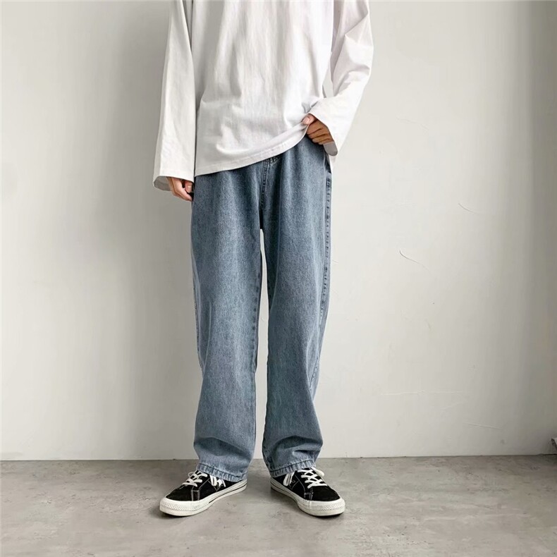 新款牛仔裤男直筒宽松长裤韩版潮流裤子束脚休闲1008-2-291-p33,男装牛仔裤,星座1008-2