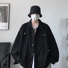 牛仔夹克男大码牛仔外套男茄克NJ77099-P60加绒款-P75，男装夹克，电商A040