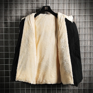 加厚加绒连帽衣男大码服男面包服男 网格 MY16285-P100图片