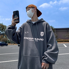 抖音得物供货可提供视频秋冬重磅美式宽松连帽卫衣DL2312，男装卫衣，电商A486