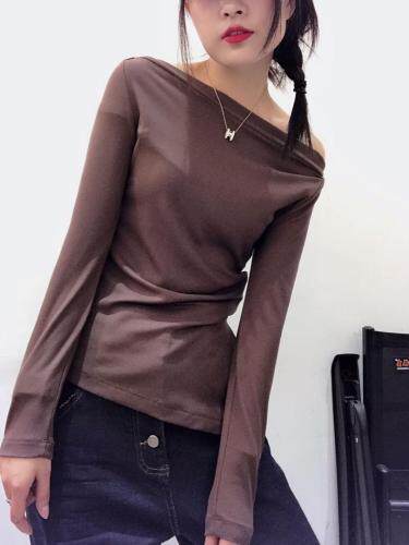 秋装新款长袖T恤，女装T恤，卡雪露