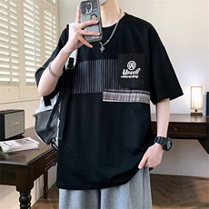 25166-特P40夏季休闲时尚T恤男短袖打底衫青少年潮牌印花T恤，男装T恤，电商D310B