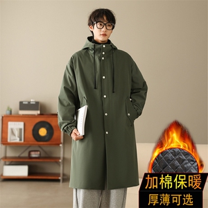 风衣男中长款大衣男加绒棉衣男F174薄P90加棉P100特价港风五图片