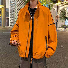 大码秋冬季棒球领夹克潮酷宽松工装风男外套JK452p65，男装夹克，电商D315