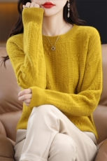 时尚百搭女士羊毛衫修身显瘦多色可选，女装羊毛衫，莺澜羊绒