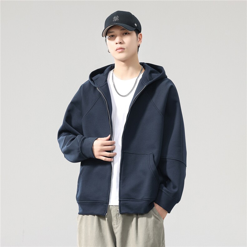 【限价179】2025初秋简约开衫卫衣男外套秋季新款休闲连帽上衣服,女装短外套,电商D215