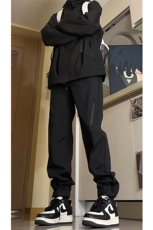 魔术贴束脚冲锋裤男款防风防水登山户外机能运动裤KZ018P50加绒60，男装休闲裤，电商B312
