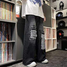 青春流行ins男直筒水洗牛仔裤N1393P45，男装牛仔裤，星座1116-2
