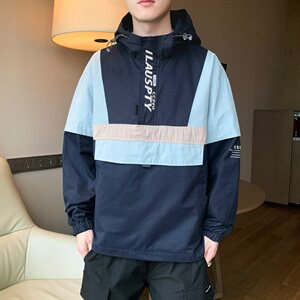 夹克男2021春秋季新款连帽休闲外套上衣青年男装外衣潮DS860T图片